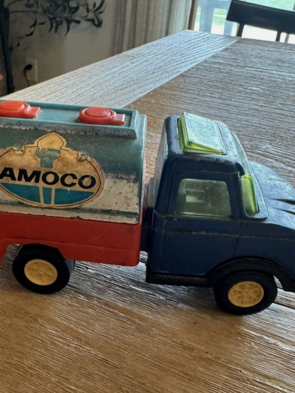 Vintage 6" long Strombecker Amoco Tanker Delivery Truck Free Shipping
